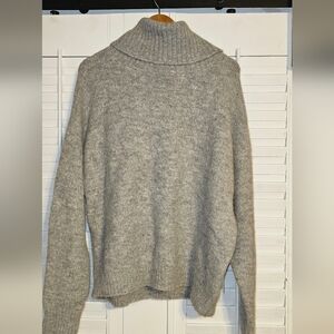 Women's Cowl Neck Alpaca Ugg Sweater Size Large